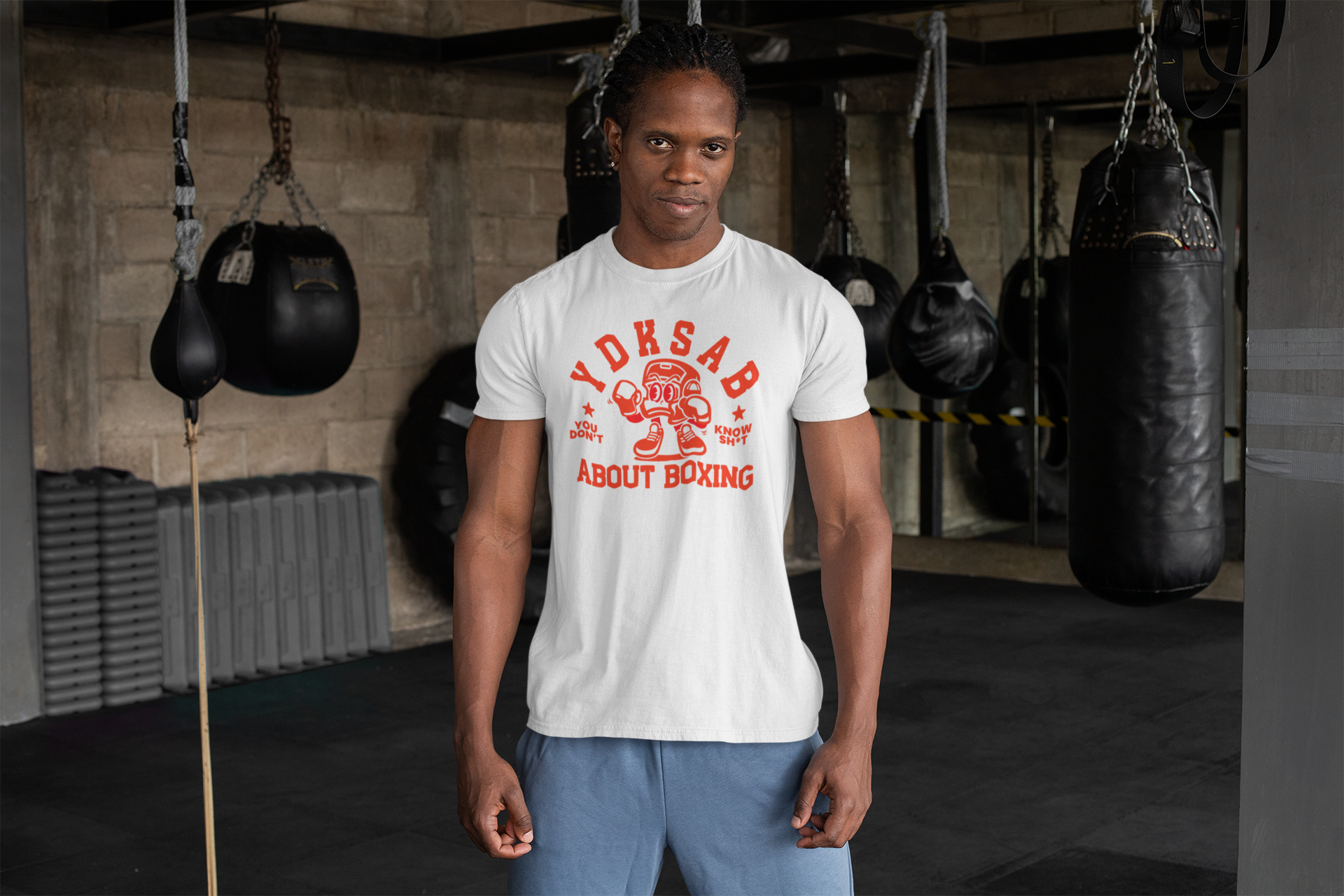 YDKSAB "About Boxing" Graphic Tee – Throw in the Towel White
