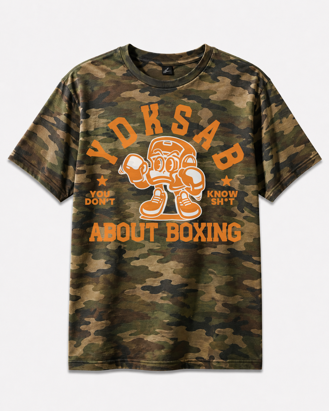 YDKSAB "About Boxing" Graphic Tee – CAMO HUNTER BLAZE