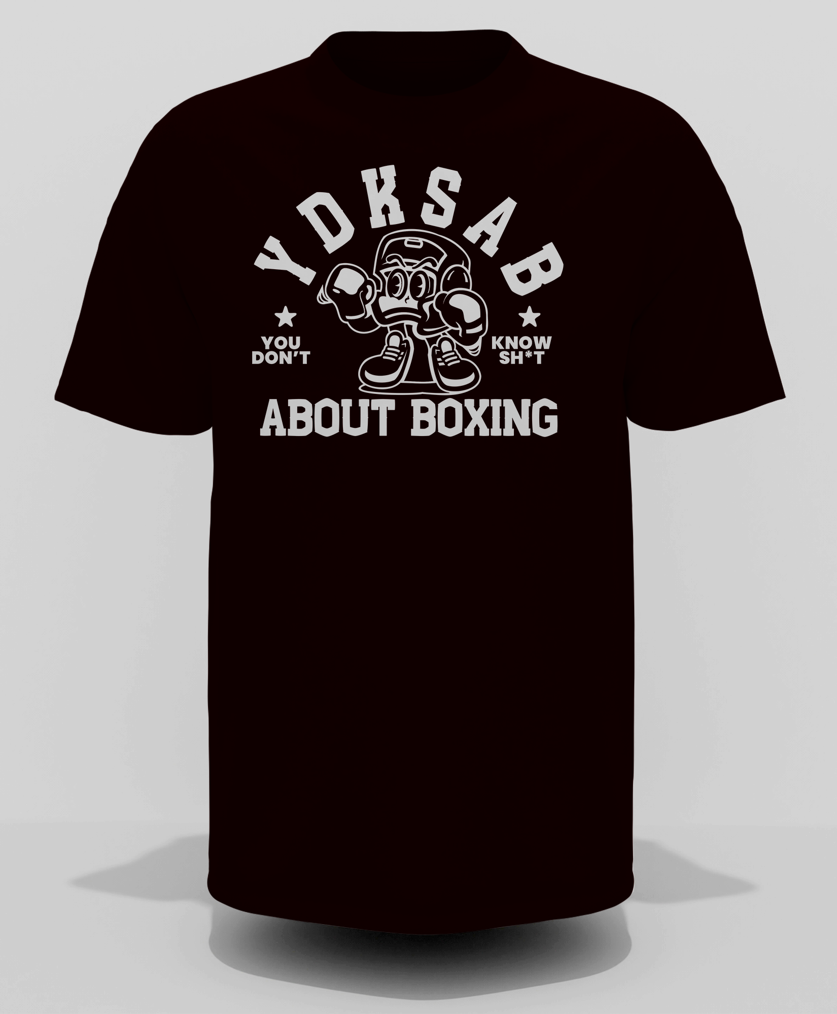 YDKSAB "About Boxing" Graphic Tee – Black Eye White/ Black