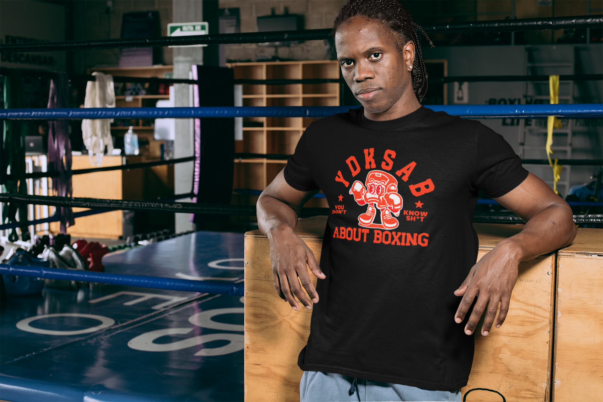 YDKSAB "About Boxing" Graphic Tee – Black Eye Black